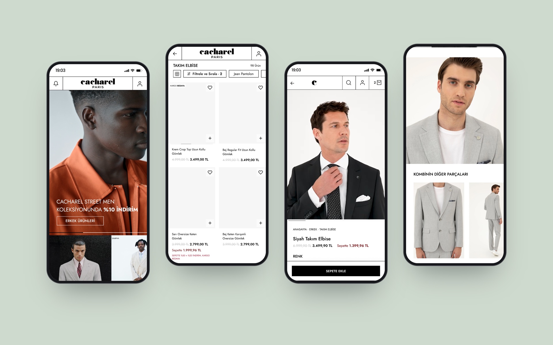 Cacharel — responsive web arayüz tasarımı