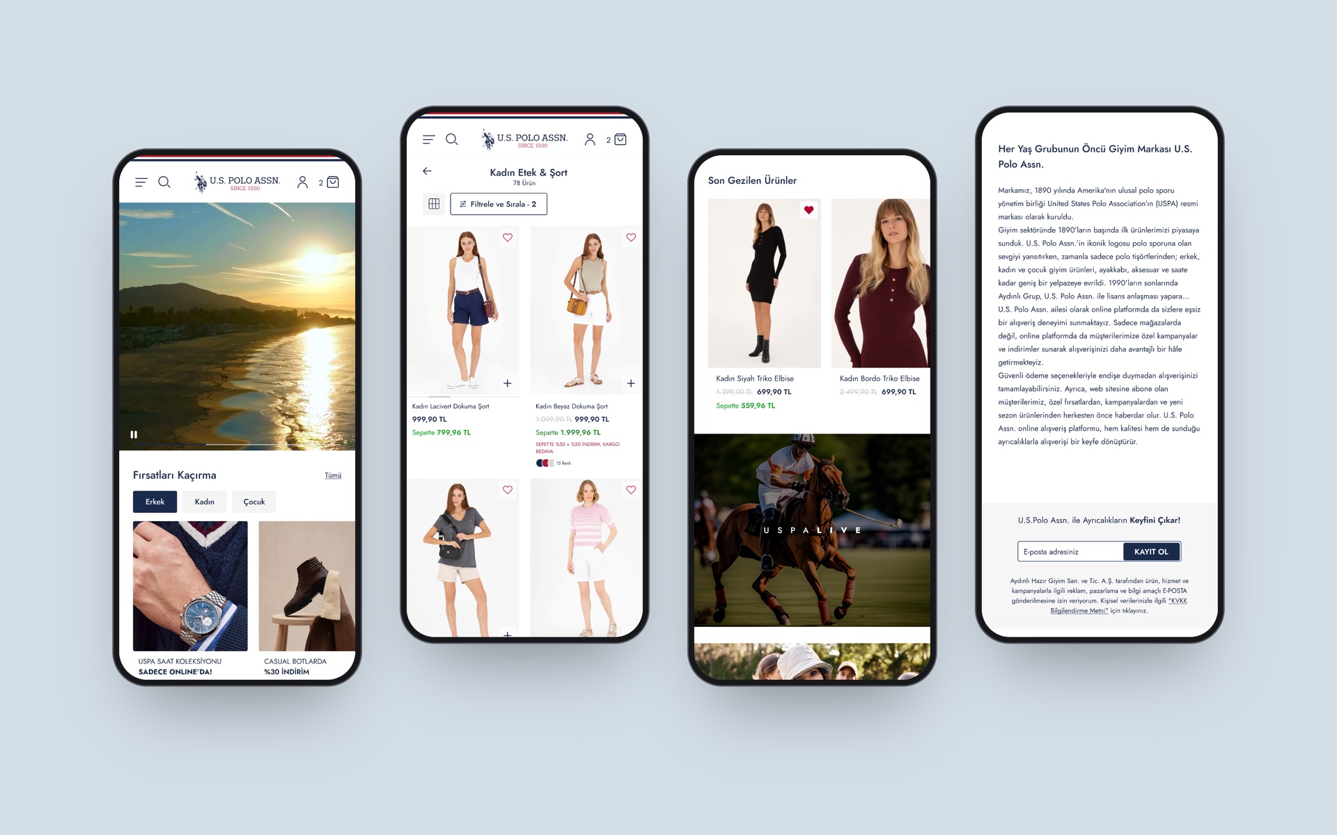 U.s. Polo Assn. — responsive web arayüz tasarımı
